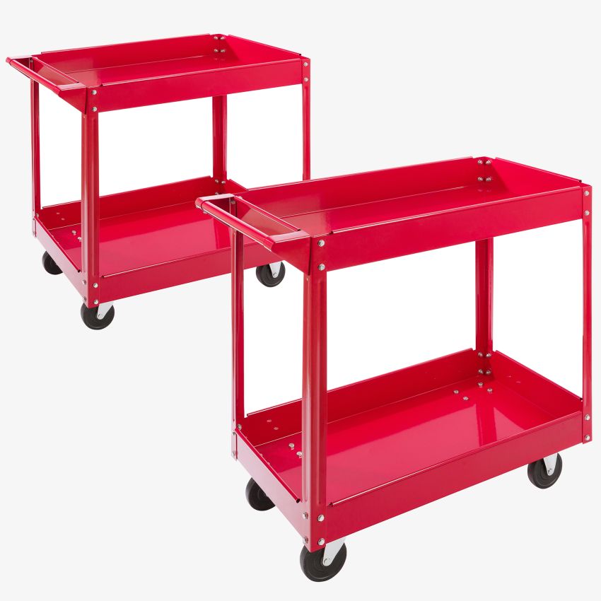 Carrello portautensili 5 cassetti porta utensili attrezzi officina arebos  rosso 4260552084606